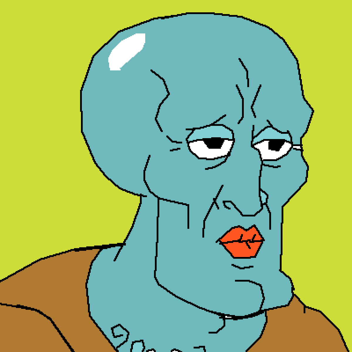 Cute How To Draw Squidward Handsome Sketch for Kindergarten